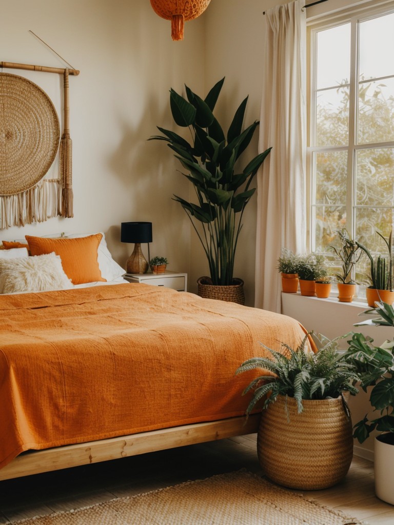 Earthy Bliss: Orange Bedroom Decor Ideas with a Twist