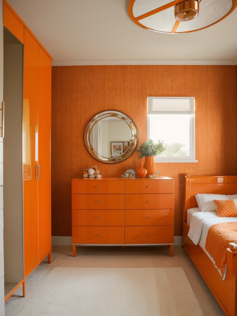 Fun and Chic: Apartment Makeover with Orange Accents!