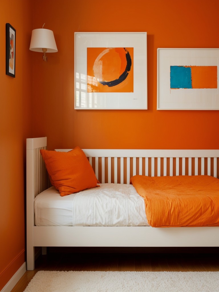 Vibrant and Chic: Apartment Inspiration with Orange Accents