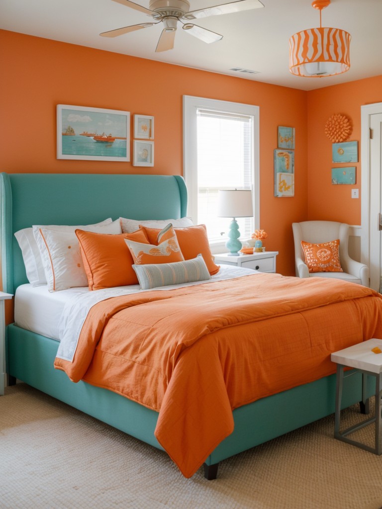 Coral-inspired accents for a playful coastal apartment!