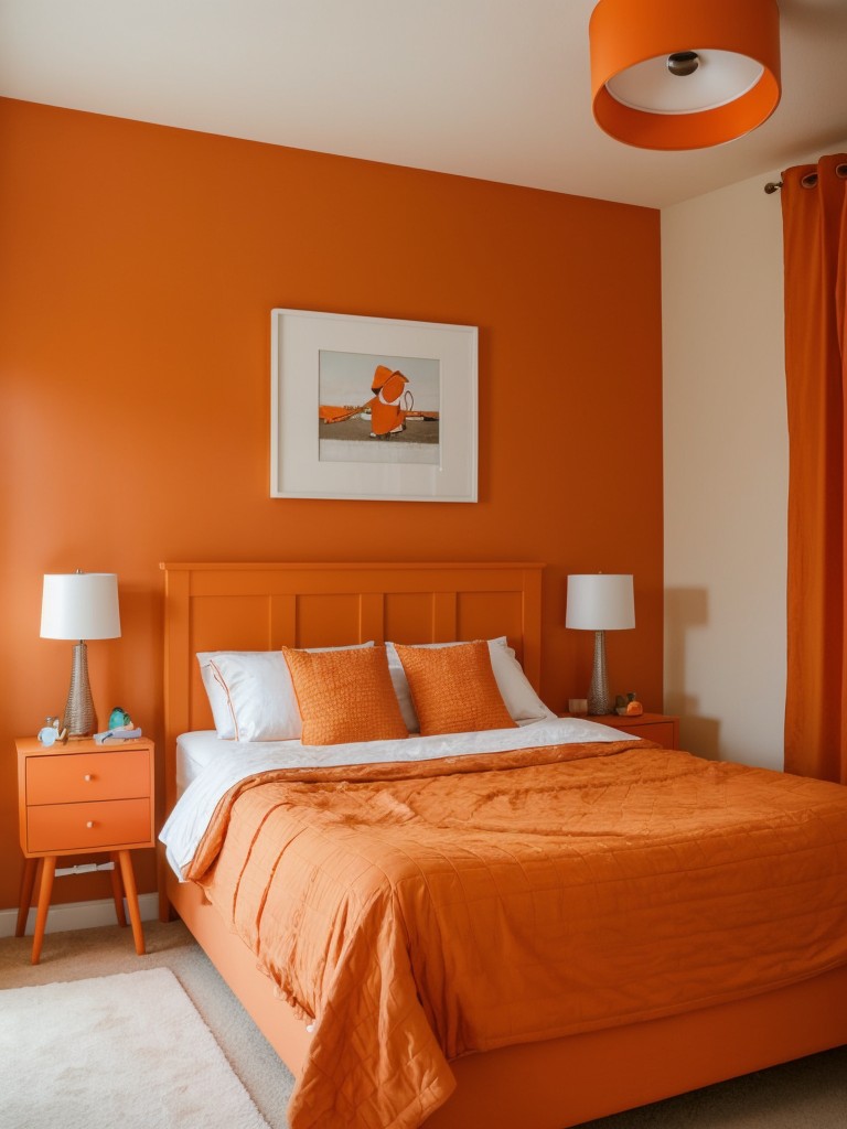 Vibrant and Trendy: Orange Apartment Bedroom Ideas