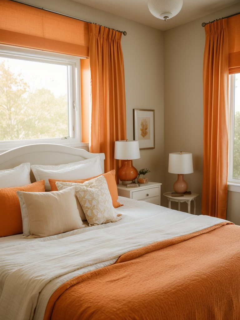 Trendy Tangerine: Stylish Apartment Bedroom Decor Ideas