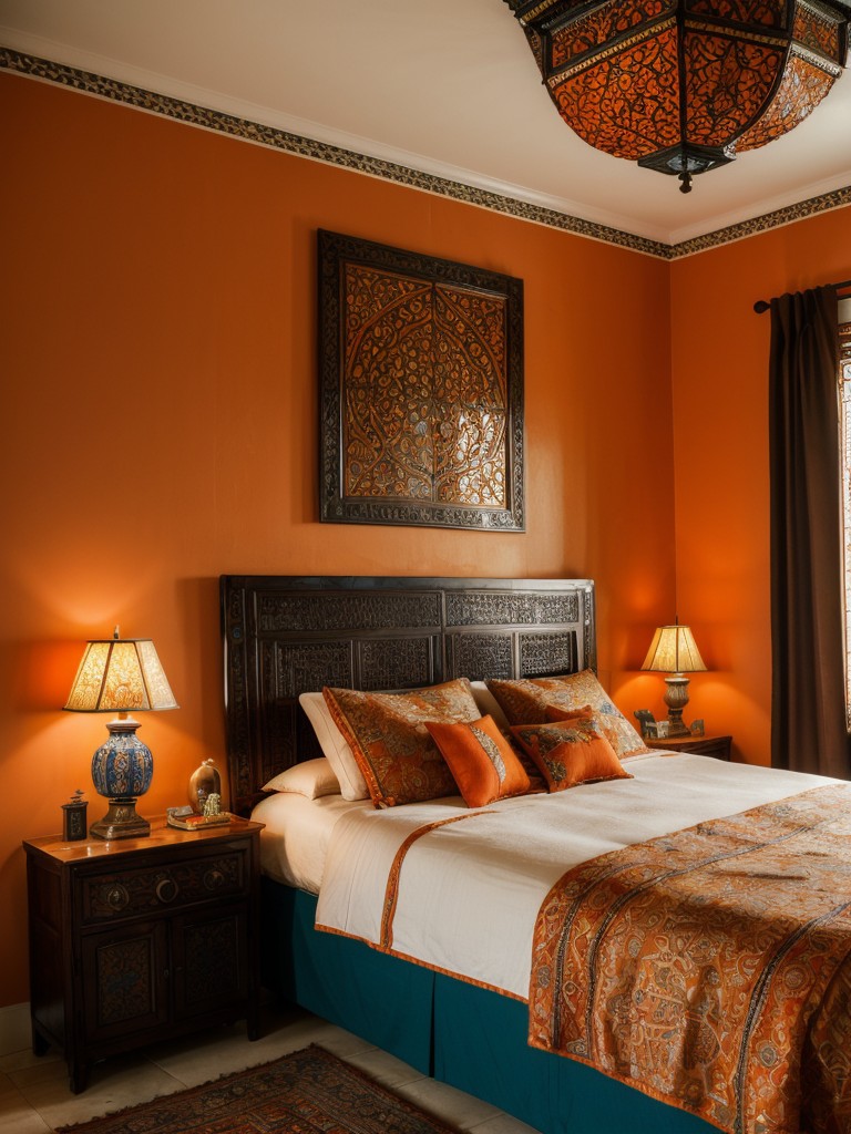 Mystique Meets Moroccan: Orange Bedroom Decor Ideas