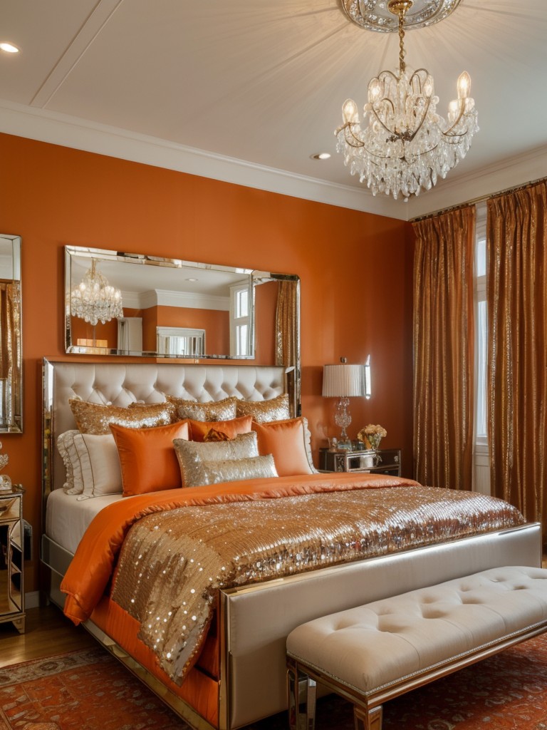 Vibrant Orange Apartment Decor: Embrace Glamour and Luxury!