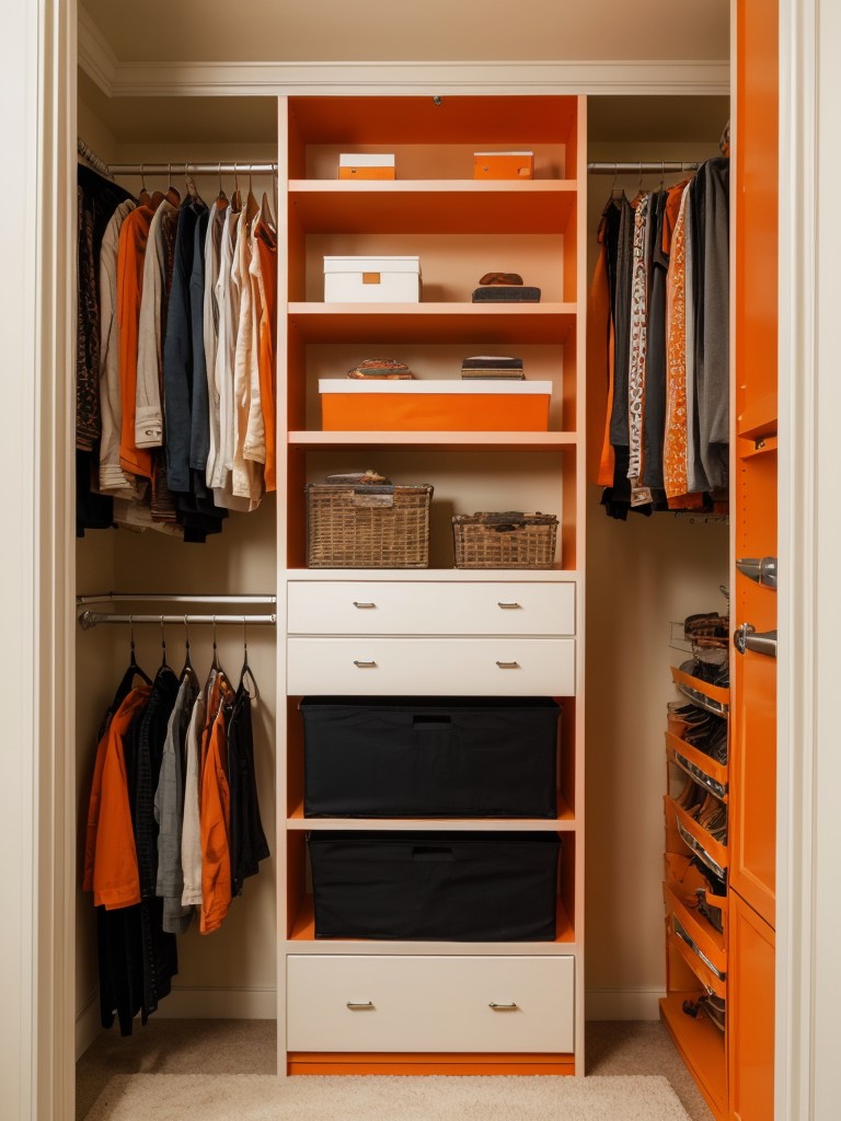 Maximize storage potential with a custom-built closet system for your apartment!