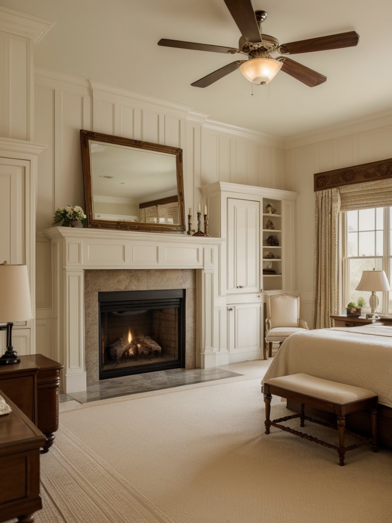 Cozy Traditional Bedroom with Timeless Charm: Add a Fireplace for Classic Elegance