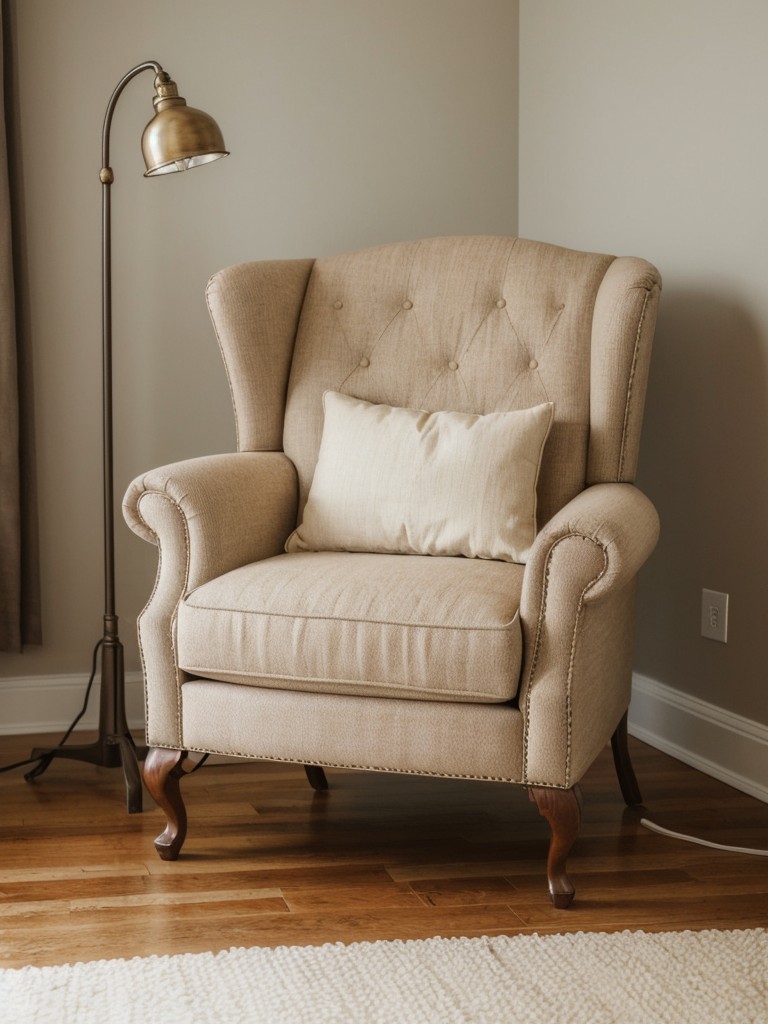 Timeless Bedroom Decor: Cozy Seating & Inviting Reading Nook!