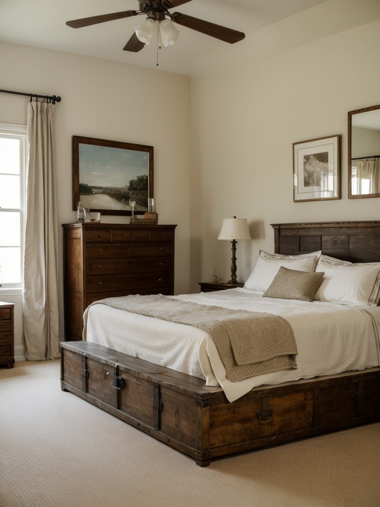 Vintage Charm: Timeless Bedroom Decor with Antique Storage