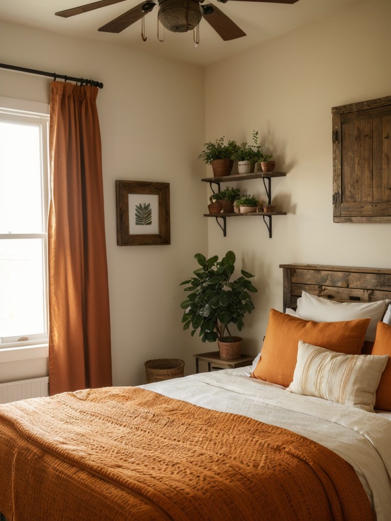 Cozy Vibes: Rustic Orange Bedroom Inspiration