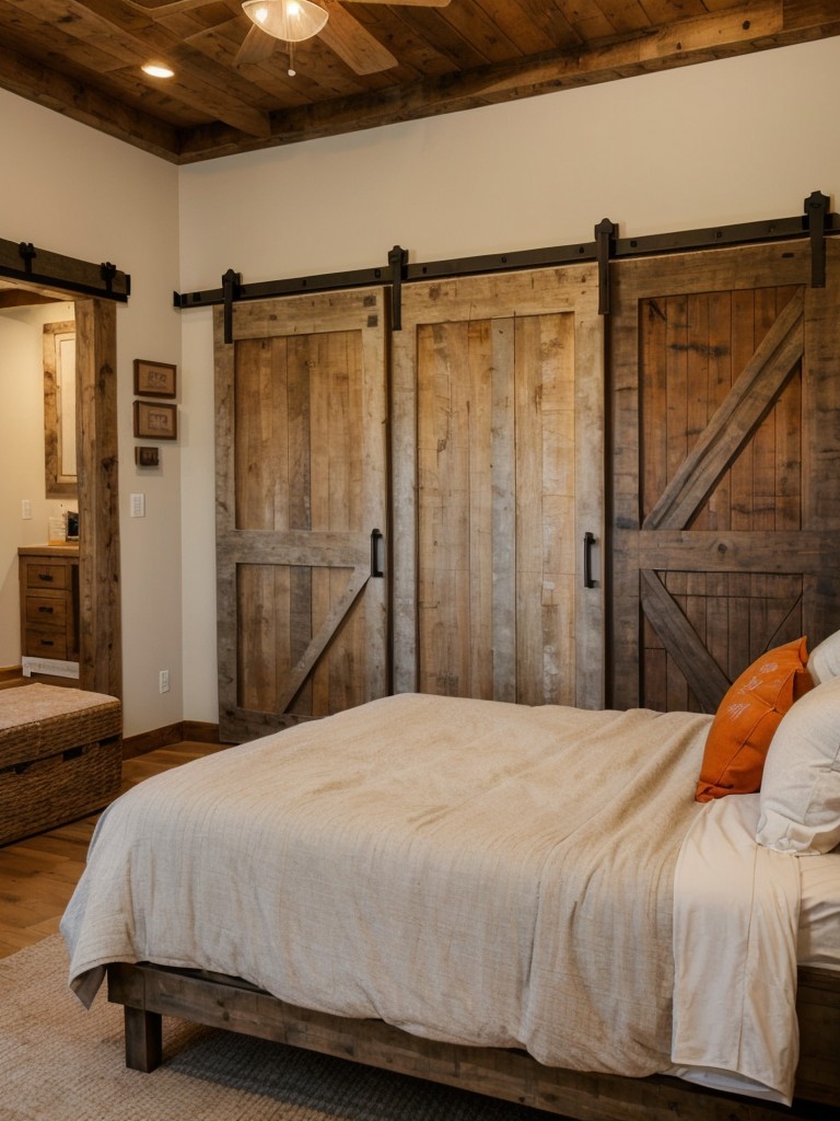 Cozy up your apartment with rustic orange bedroom decor!