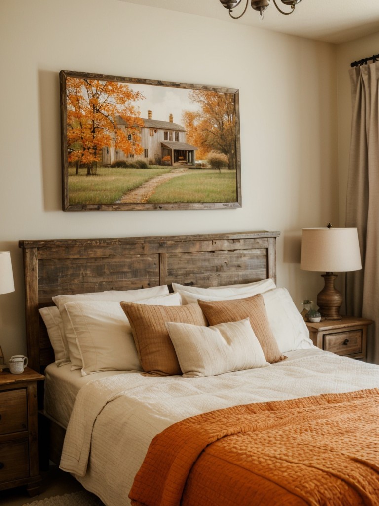 Cozy up your apartment with rustic orange bedroom decor