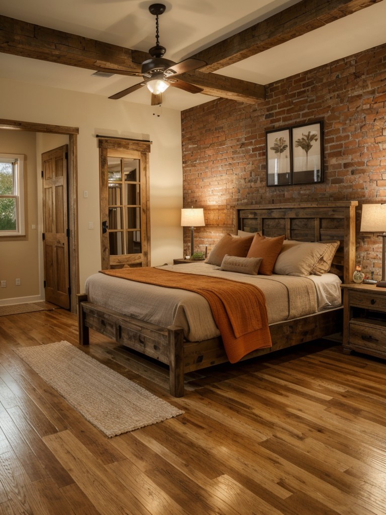 Rustic Charm: Orange Bedroom Decor for Cozy Apartments