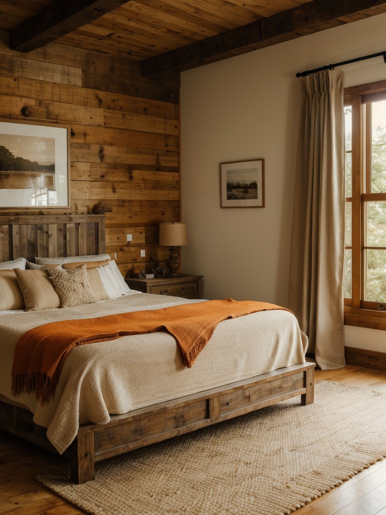 Cozy Vibes: Rustic Orange Bedroom Decor Ideas