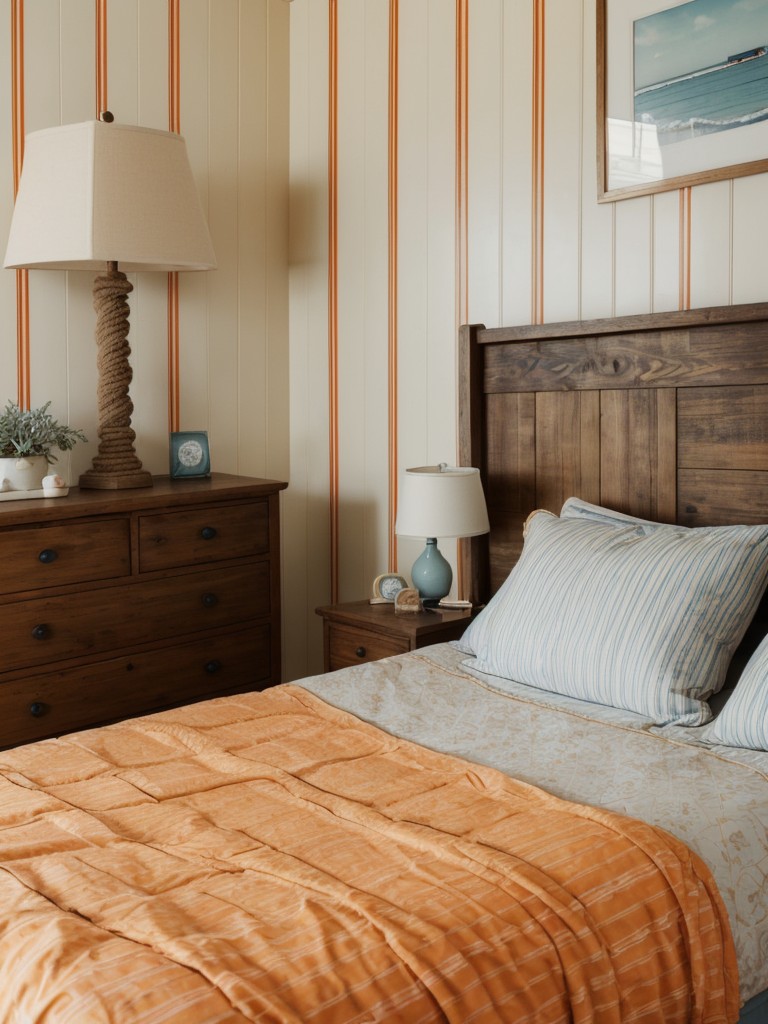 70s Inspired Orange Bedroom Decor: Modern Coastal Vibes