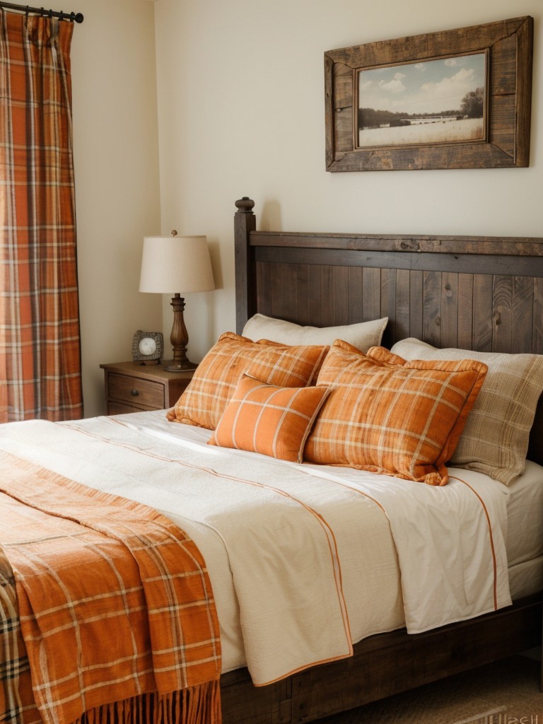 70s Inspired Orange Bedroom Decor: Get Cozy and Rustic