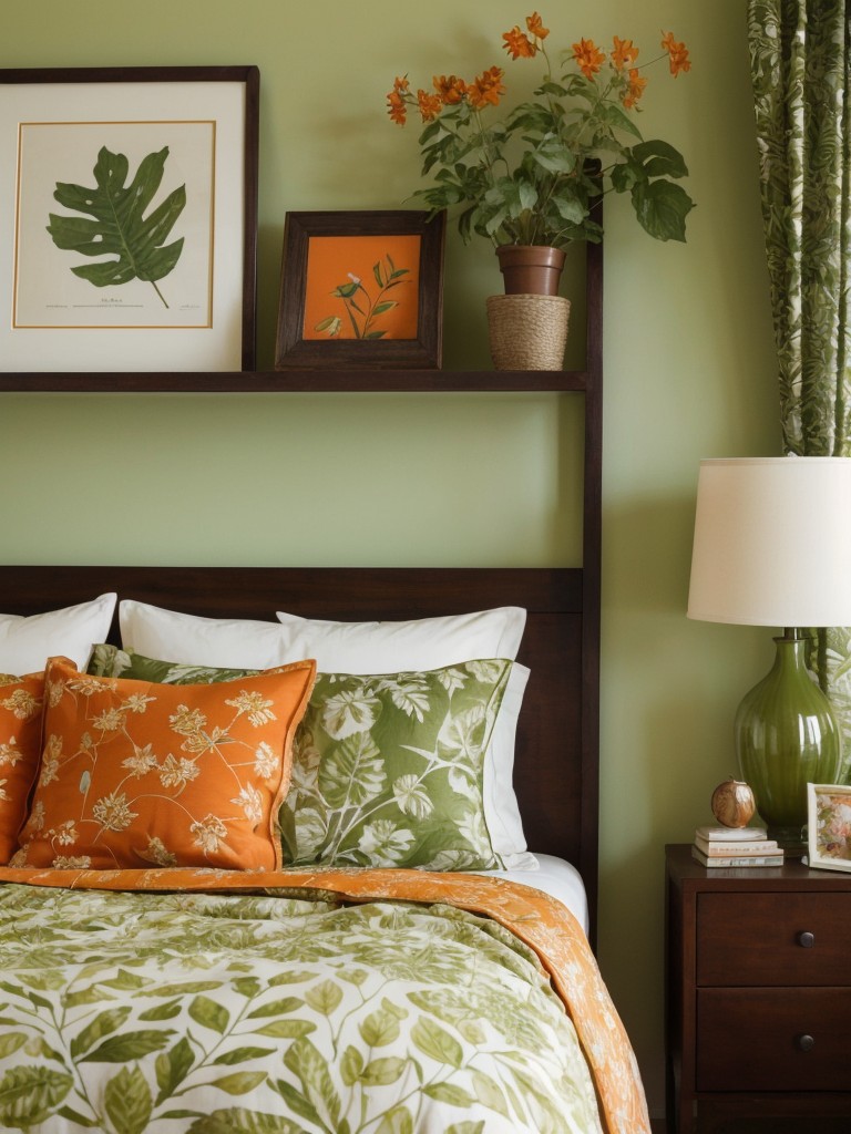 70s-Inspired Orange Bedroom Decor: Embrace the Beauty of Nature in Your Apartment