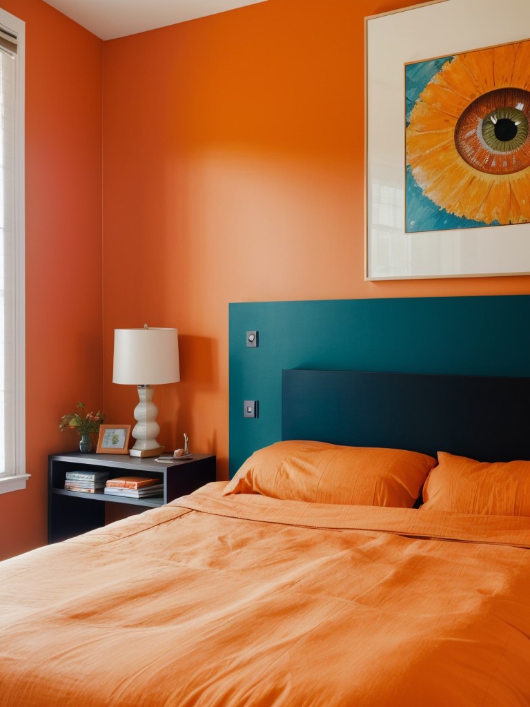 Vibrant Apartment Inspiration: Orange Bedroom Decor Ideas