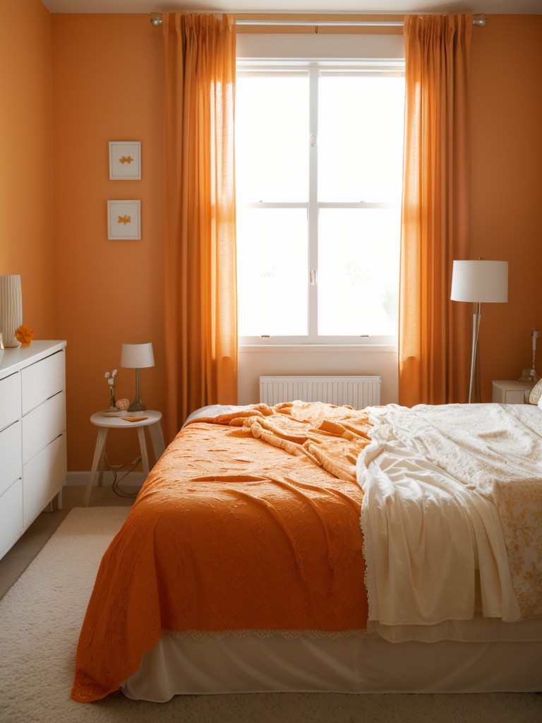 Sun-kissed Serenity: Brighten up your apartment with orange-themed decor