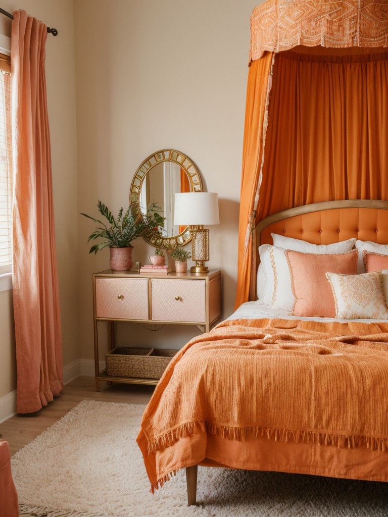 Tropical Vibes: Stylish Orange Apartment Inspo!