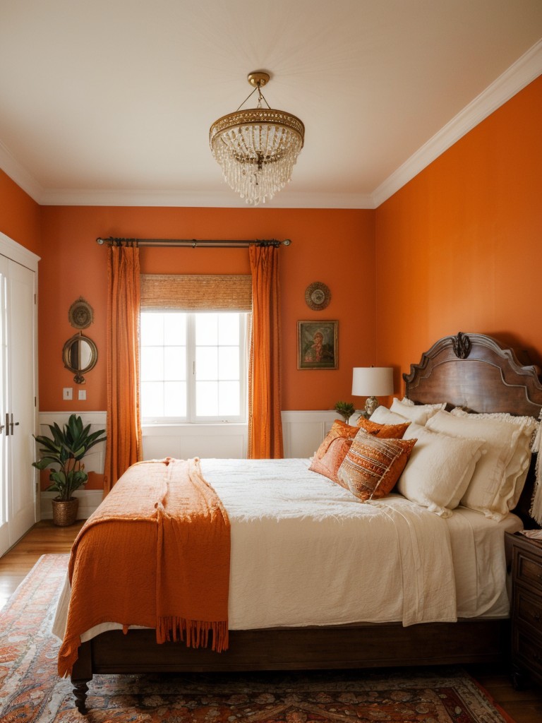 Colorful & Vibrant: Transform Your Apartment with Stunning Orange Bedroom Decor