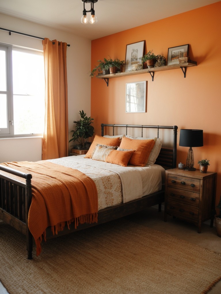 Vibrant Orange & Cozy Rustic: Trendy Apartment Decor Ideas