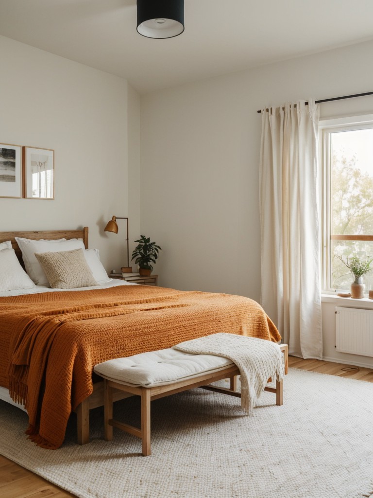 Boho Chic: Orange Bedroom Decor for a Serene Space