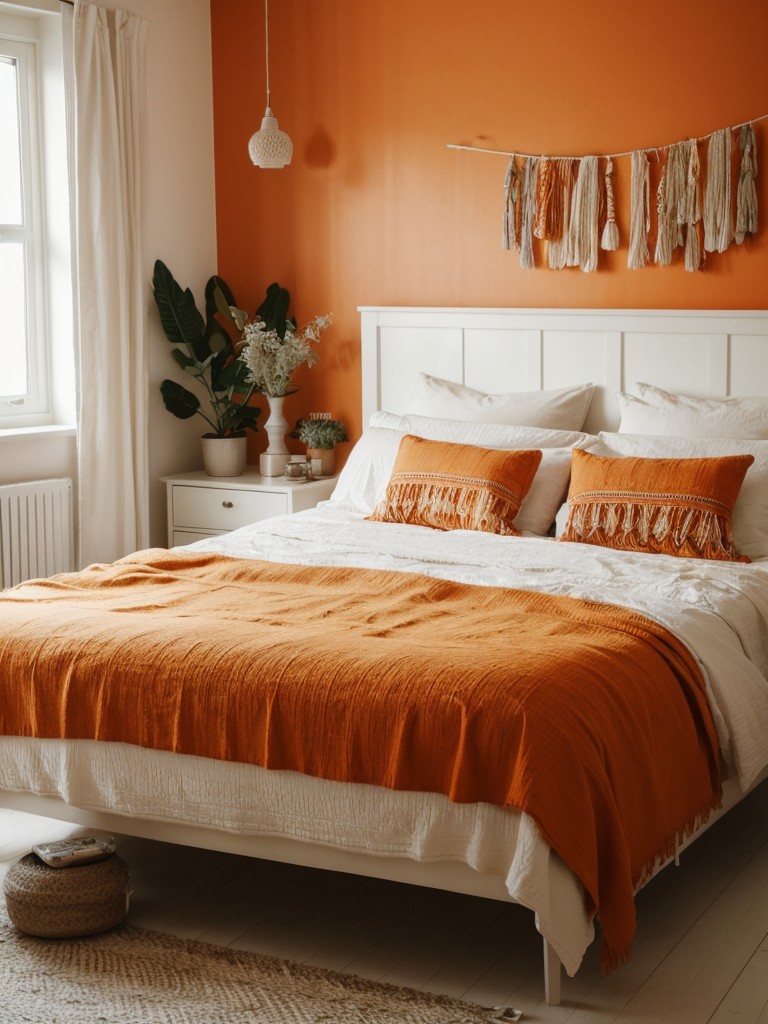 Boho Chic Orange Bedroom