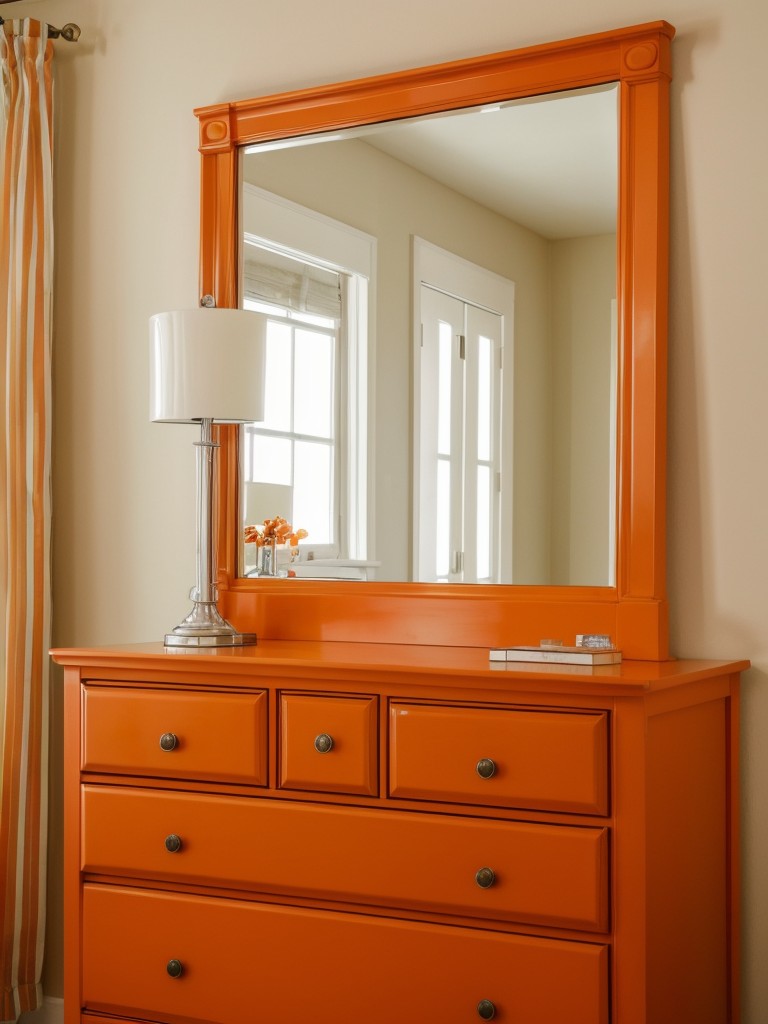 Maximize Minimalism: Add Orange Pop to Your Apartment Decor!