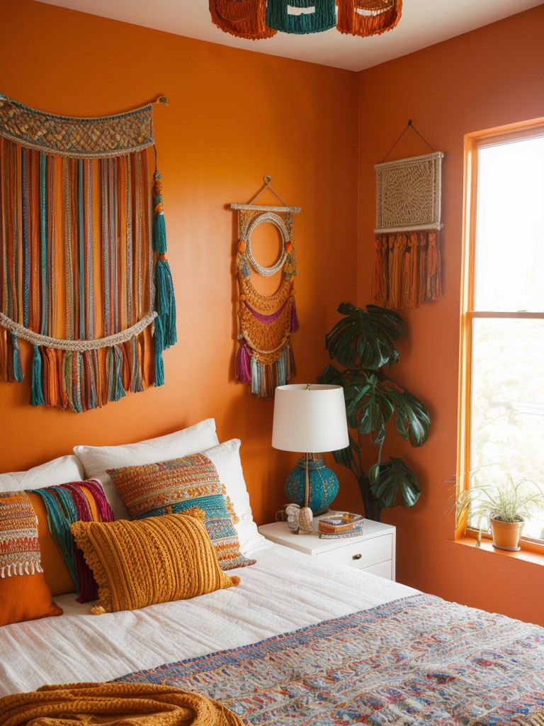 Boho Chic: Transform Your Bedroom with Orange Decor