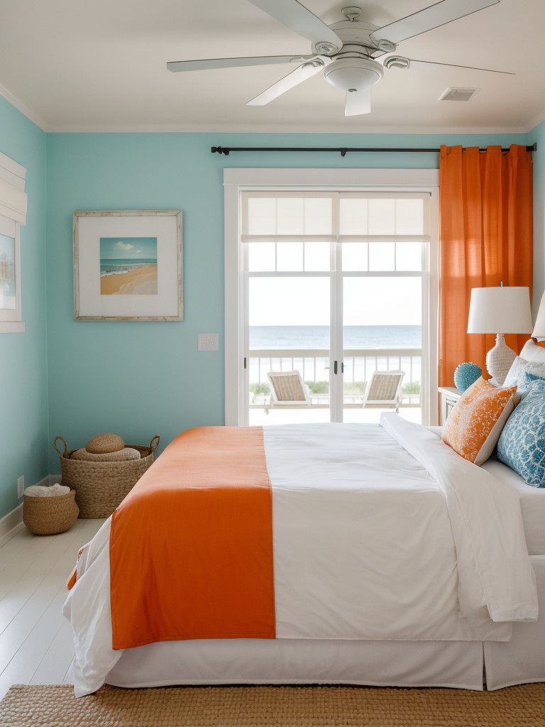 Coastal Charm: Bring the Beach to Your Bedroom with Bright Blues and Whites!