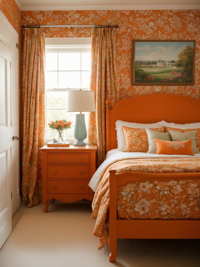 Cottagecore Charm: Cozy and Quaint Apartment with Floral Wallpaper and Antique Furniture