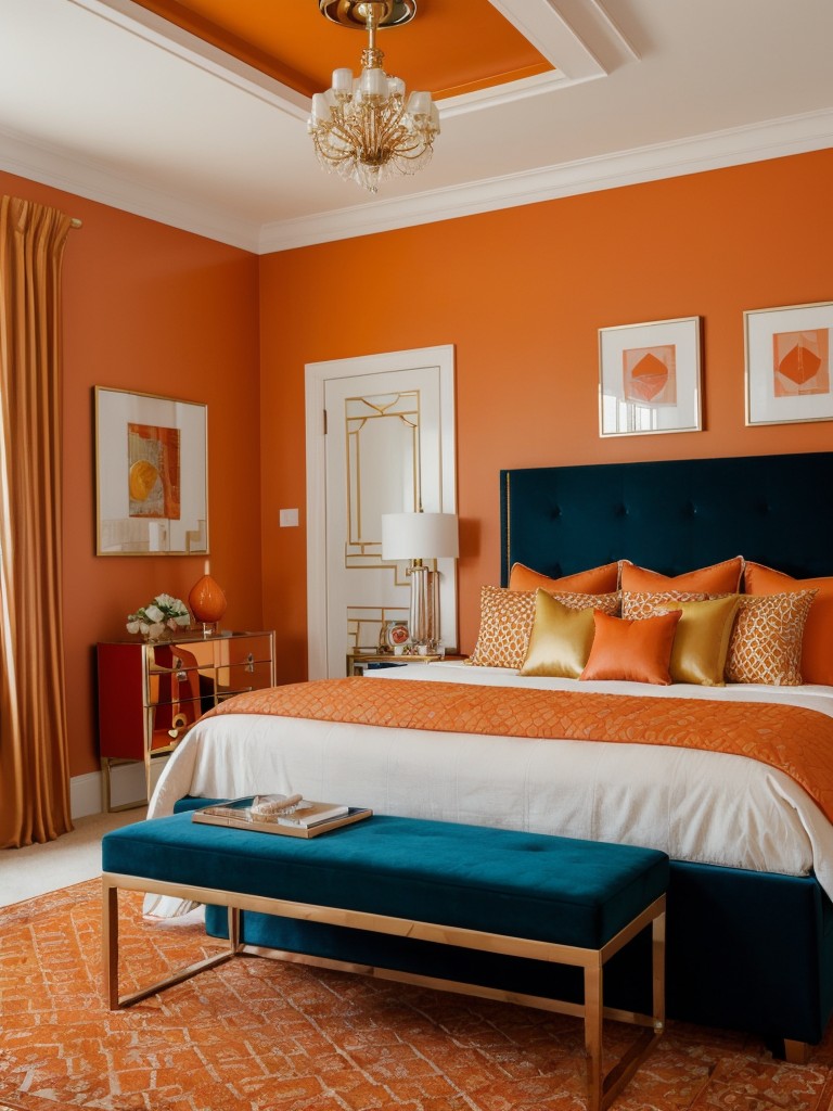 Bold & Glam: Orange Bedroom Decor for a Statement Look