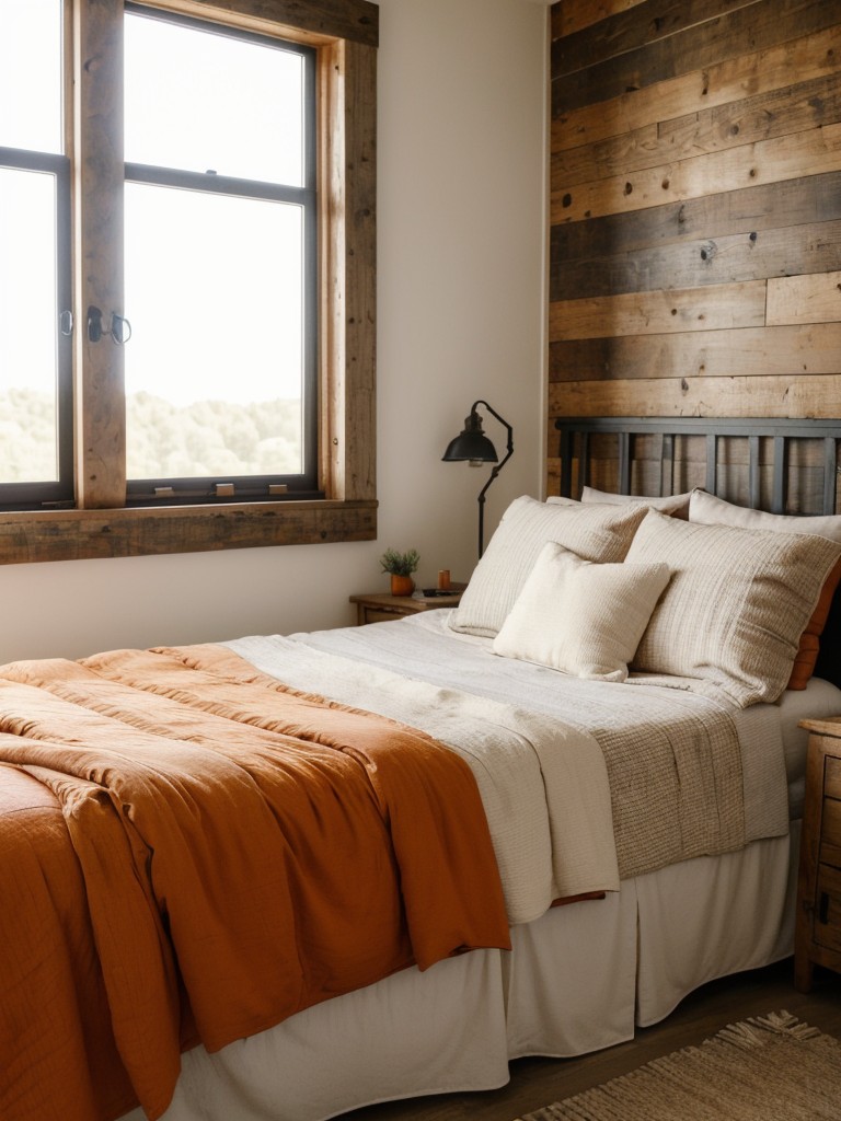 Rustic Charm: Transform Your Bedroom with Orange Decor