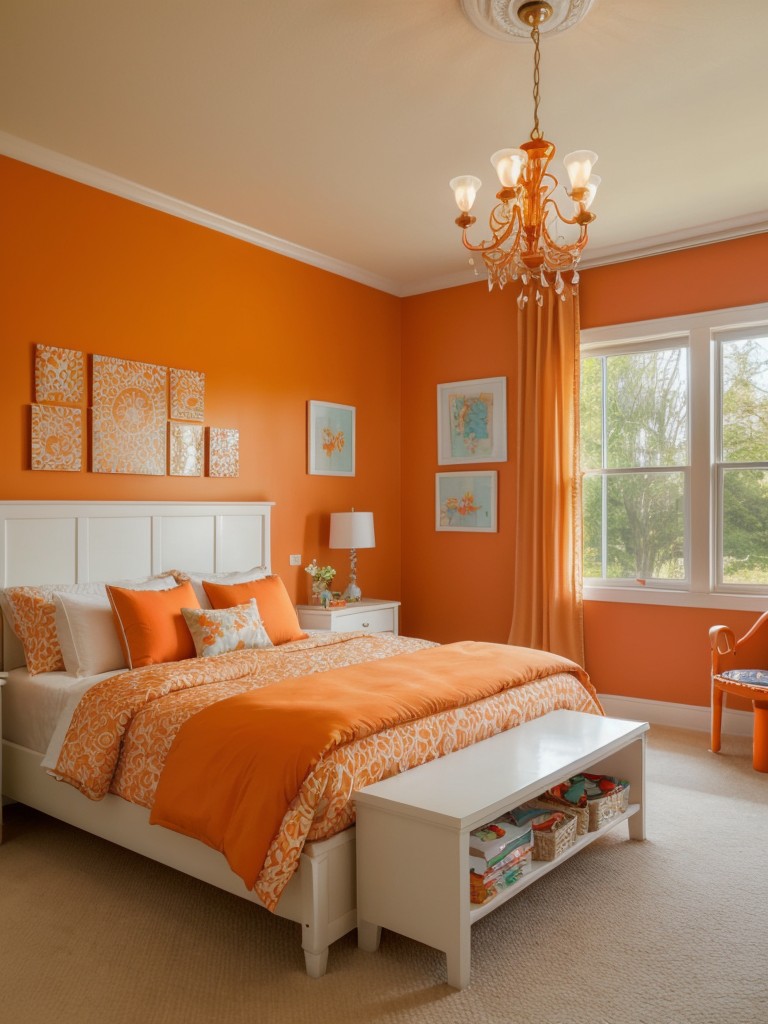 Playful Orange Bedroom Decor for Kids and Teens: Add a Colorful Touch!