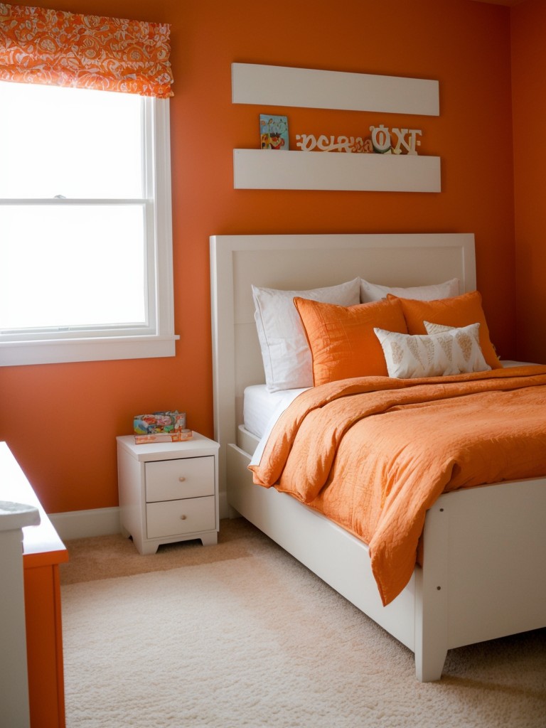 Vibrant Orange Bedroom Decor: Perfect for Kids and Teens!