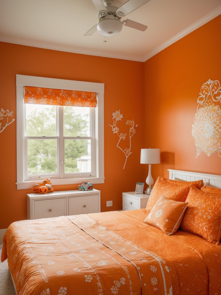 Vibrant Orange Bedroom Decor for Fun & Style. Perfect for Kids & Teens!