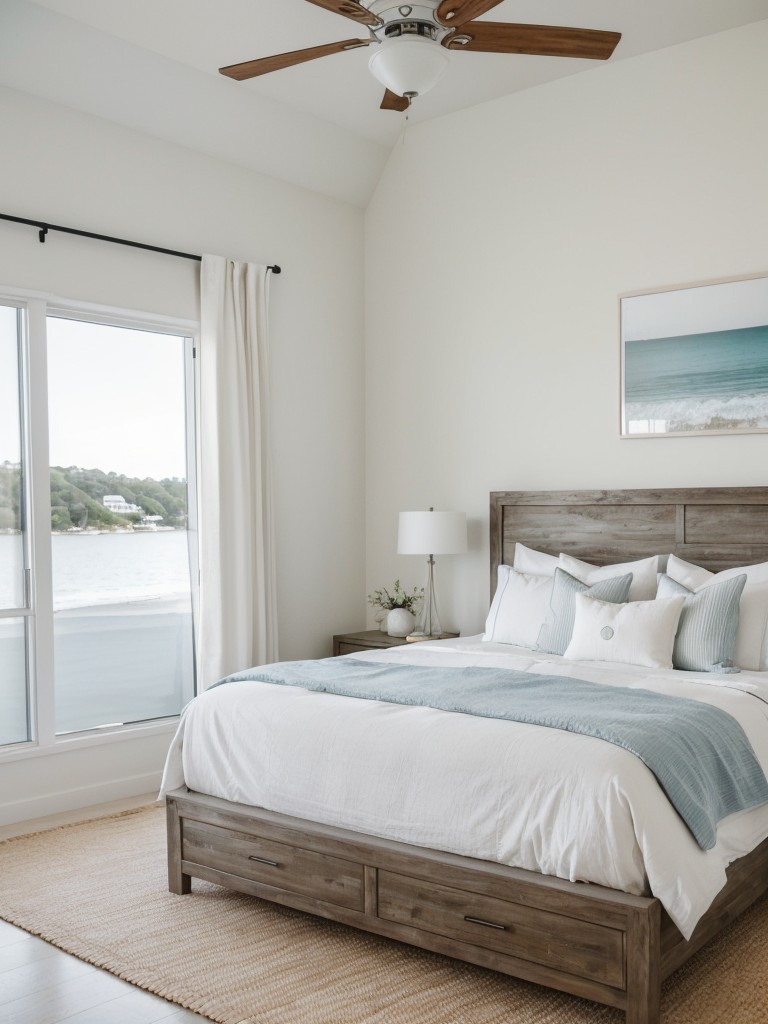 Coastal Bedroom Oasis: Chic and Minimalist Decor.