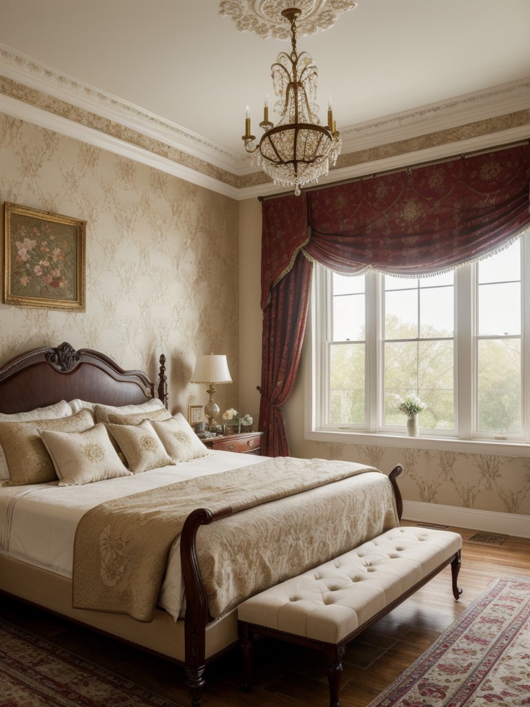 Elegant Apartment: Embrace Traditional Charm for a Stunning Bedroom.