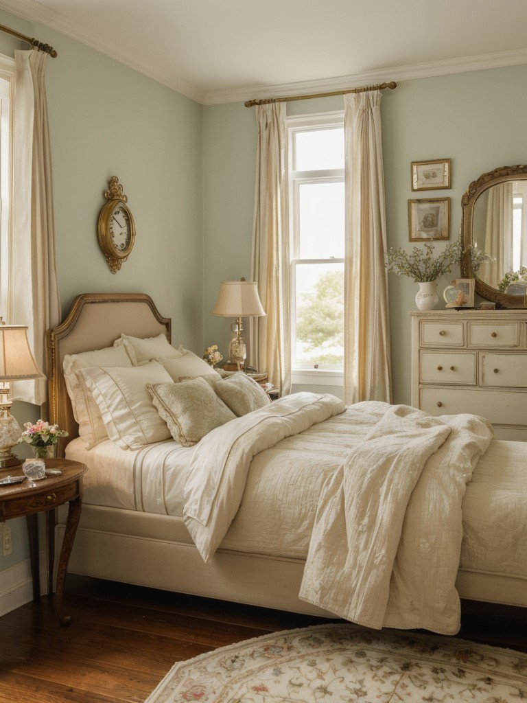 Elegant Vintage-Inspired Bedroom Decor: Graceful and Whimsical Apartment Ideas ?