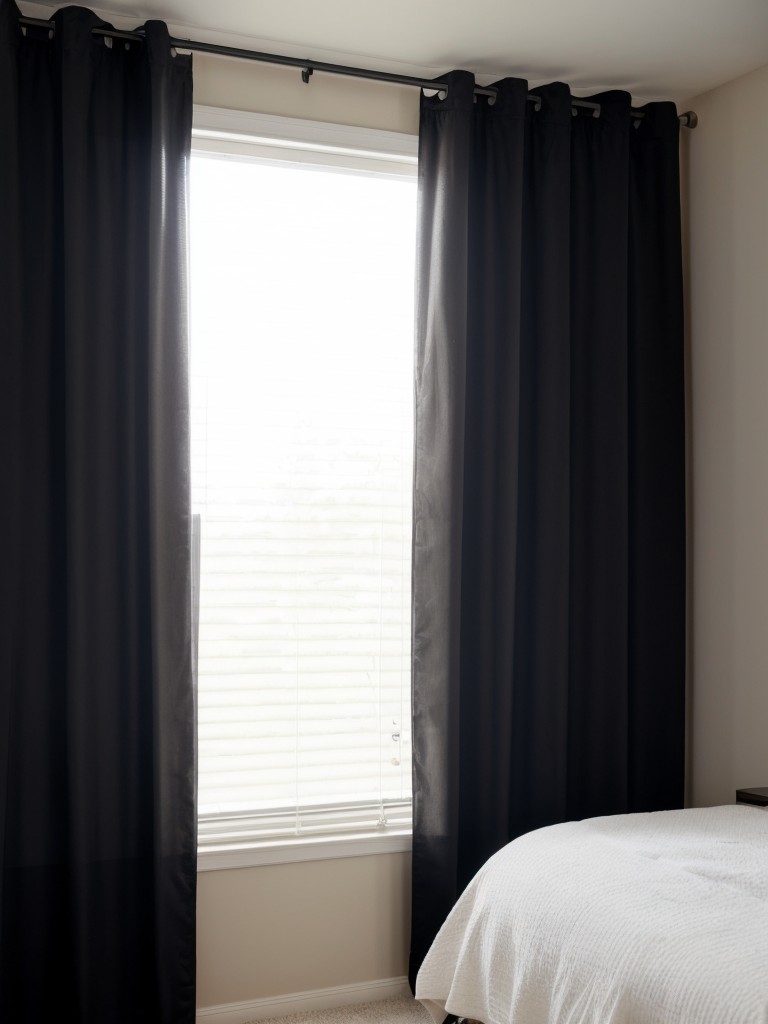 Sleep soundly with blackout curtains in your small apartment