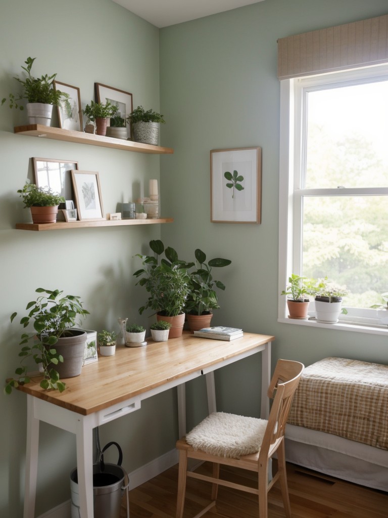 Budget-friendly small apartment bedroom makeover with nature vibes!