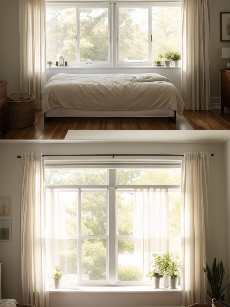 Brighten Your Apartment with Sheer Curtains: Small Bedroom Makeover!