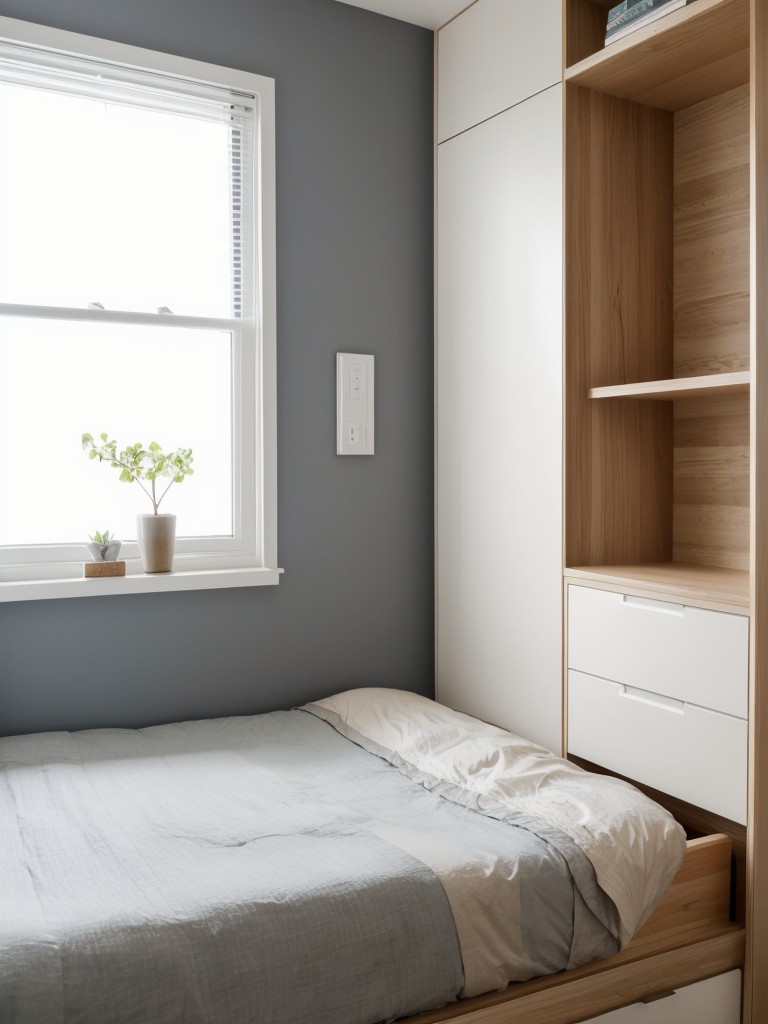 Space-saving hacks for tiny apartments. Utilize smart storage solutions for a roomy feel!