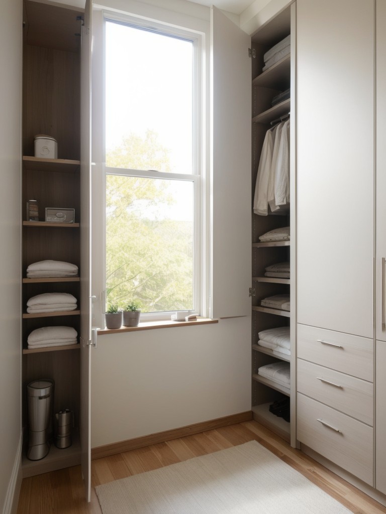 Small Bedroom Wonder: Maximize Space with Floor-to-Ceiling Storage!