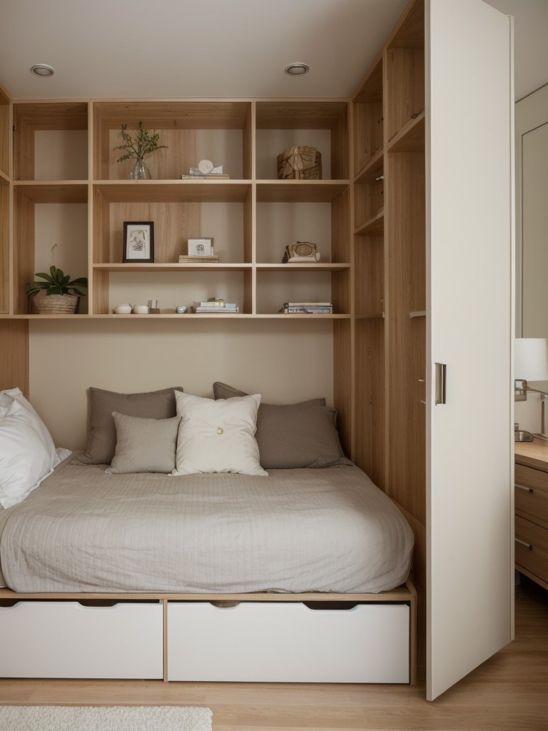 Small Apartment Bedroom Makeover: Serene and Organized Space