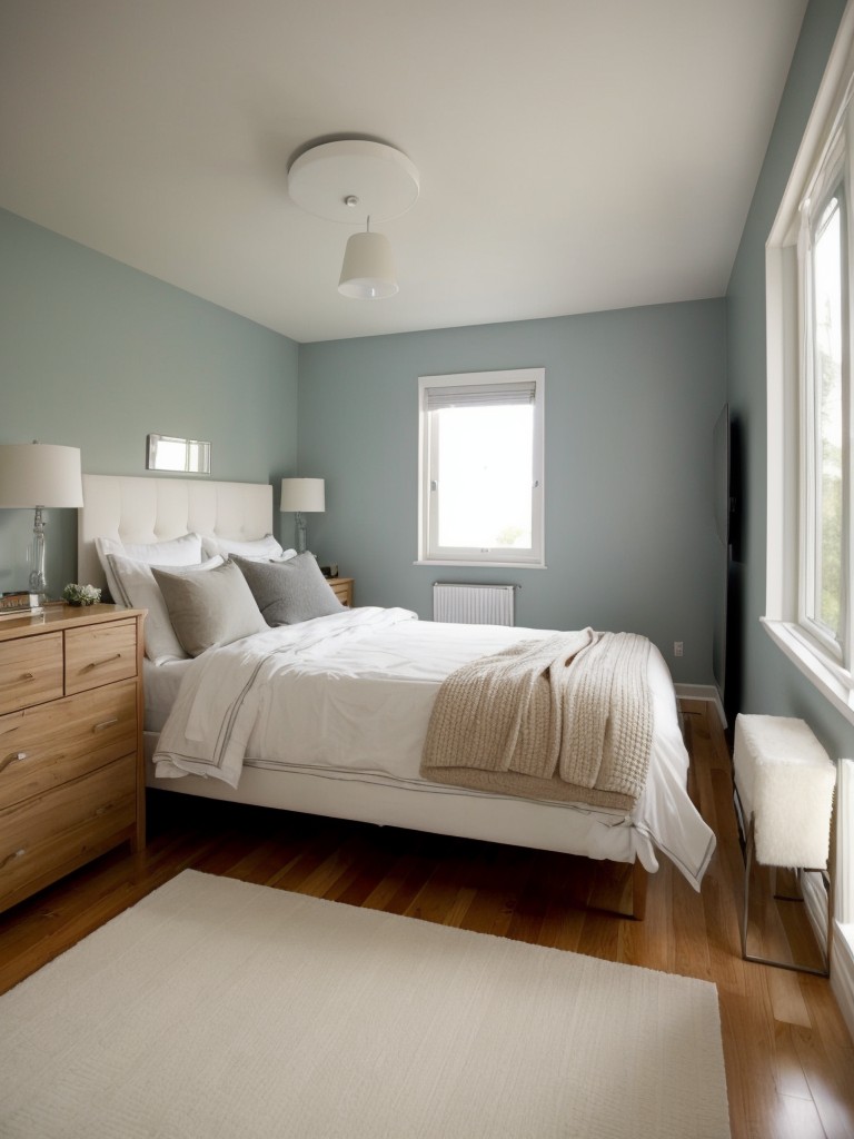 Maximize space with floor-to-ceiling mirrors in your small bedroom!