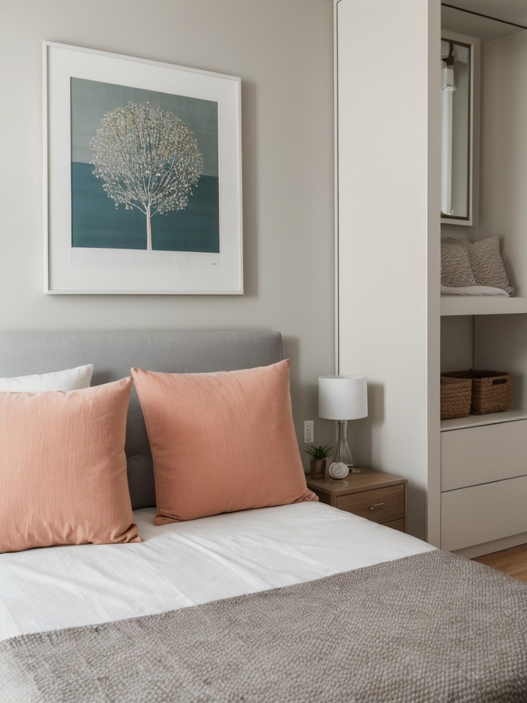 Minimalist Small Bedroom: Add Color with Accent Pieces!