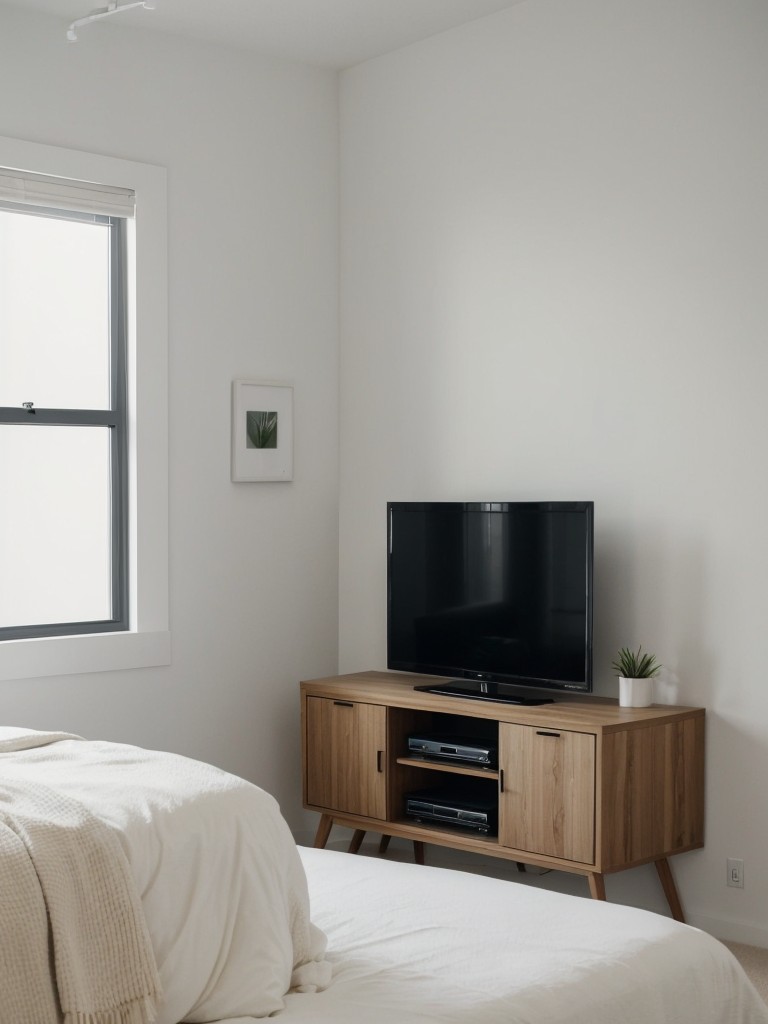 Clutter-Free Minimalist Apartment: Stylish TV Solutions!