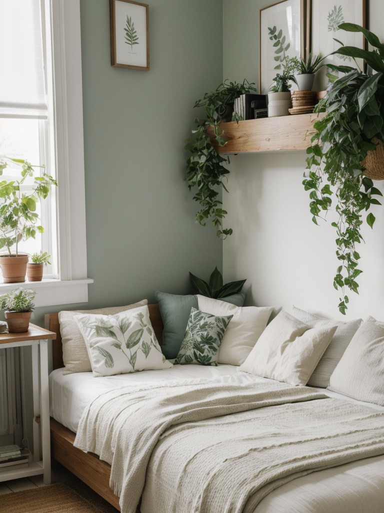 Nature-inspired Small Bedroom: Refreshing & Tranquil Decor