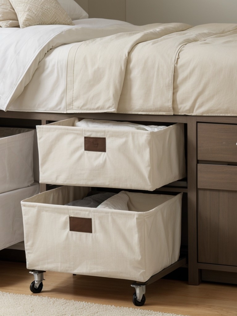 Maximize Apartment Space with Under-Bed Storage Solutions!